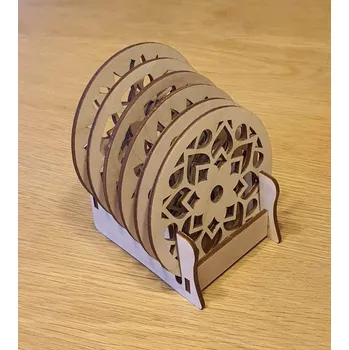 Podtácek Podtácky se stojánkem kulaté ornamenty 6 ks