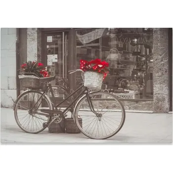 Vánoční světelná dekorace Nástěnná malba kolo s vánoční hvězdou, 40 x 60 cm