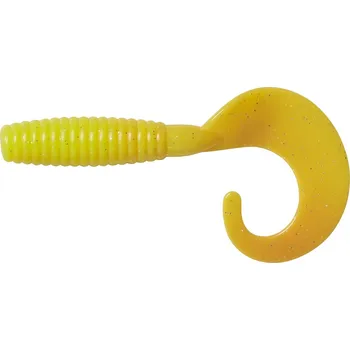 Ron Thompson Gumová Nástraha Grup Curl Tail UV Yellow Silver - 5,5 cm