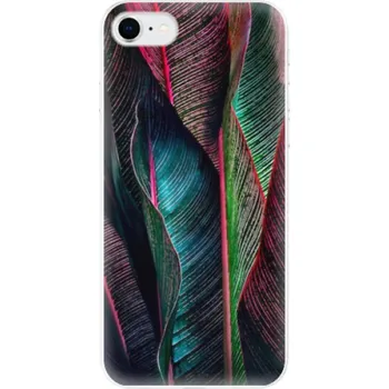 Pouzdro na mobilní telefon Odolné silikonové pouzdro iSaprio - Black Leaves - iPhone SE 2020