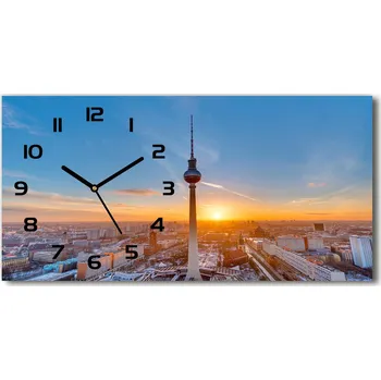 Hodiny Skleněné hodiny na stěnu Tlevizní věž