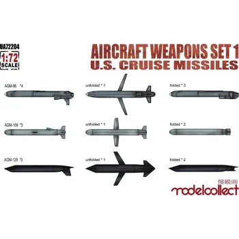 Plastikový model Modelcollect 1/72 Aircraft weapons set 1 U.S. cruise missile (AGM-86, AGM-109, AGM-129)