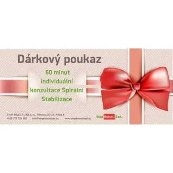 Dárkový poukaz 115 minut komplexní analýza a cvičení metodou Spirální stabilizace páteře