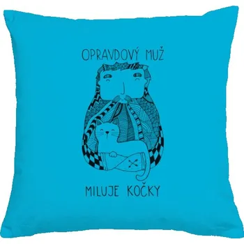 Bytový textil Polštář bavlněný s potiskem Pro milovníky koček