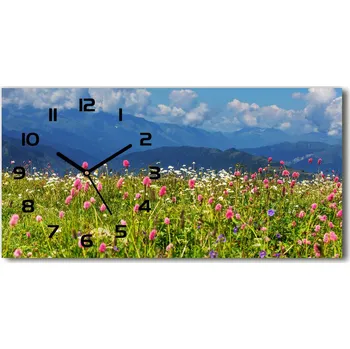Hodiny Skleněné hodiny na stěnu tiché Louka v horách