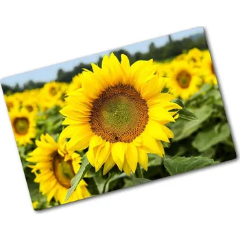 Kuchyňské prkénko Deska na krájení skleněná Pole slunečníků