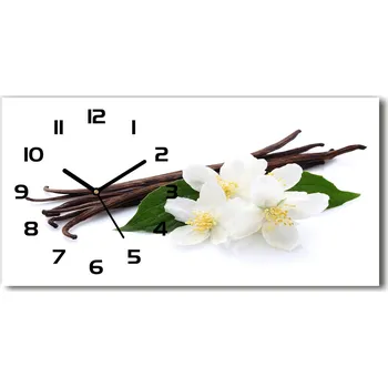 Hodiny Skleněné hodiny na stěnu Jasmín a vanilka