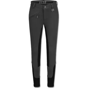 Jezdecké kalhoty Rajtky Fun Sport ELT s celokoženým sedem, dětské, asphalt/black 140