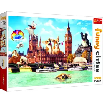 Puzzle Trefl Legrační města Psi v Londýně 1000 dílků