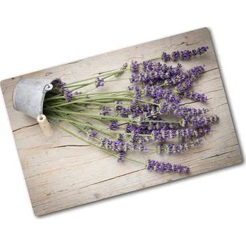 Kuchyňské prkénko Deska na krájení skleněná Levandule květináč
