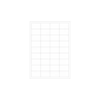 Samolepící etiketa Bílé lepící štítky 48,5x31,2 mm, balení 100ks bílá