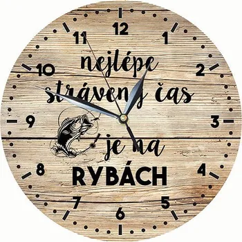 Hodiny Bohemia Gifts Dřevěné hodiny 24 cm