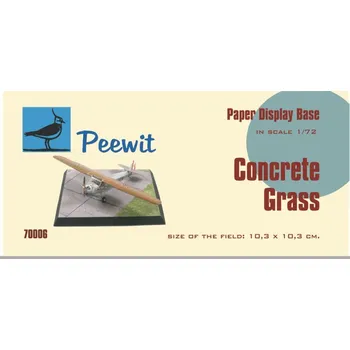 Plastikový model Peewit 1/72 Paper Display Base - CONCRETE GRASS