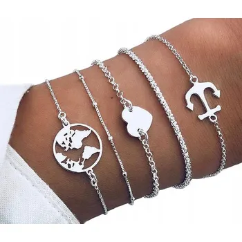 Náramek Sada 5 náramků TRAVEL