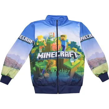 Chlapecká mikina Mikina Minecraft zelené modrá Velikost: 152