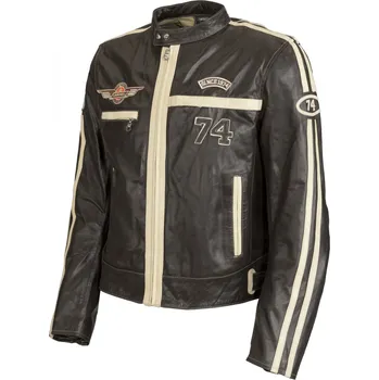 Moto bunda Pánská kožená motocyklová bunda Lookwell LTD ´74 hnědá Velikost: 52