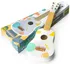 Hudební nástroj pro děti Eco Toys Dřevěná kytara s geometrickými tvary bílá
