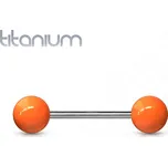 Šperky4U Piercing do jazyka TITAN - TIT1016-O