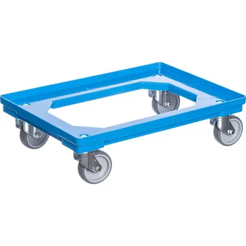 Plošinový vozík Vozík pod přepravky 4 otočná gumové kolečka 100 mm Barvy: Modrá