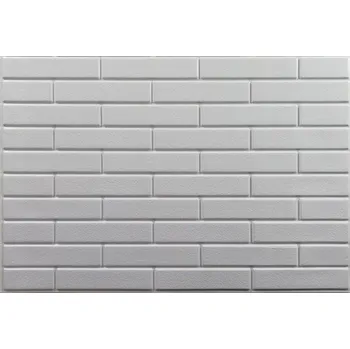Obklad Obkladové panely 3D PVC 02 malá cihla bílá s bílou spárou