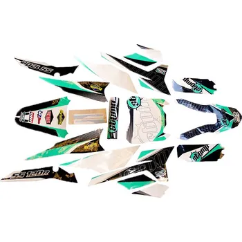 Polep vozidla pitbike polepy na plasty CRF 70 Detroit Stomp Superstomp 120R zelené