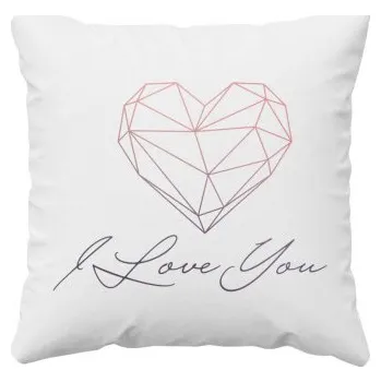Žertovný předmět I love you - polštář- Tričkový.cz