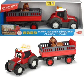 autíčko Dickie Traktor Happy Massey Ferguson s přívěsem 30 cm