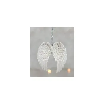 Dekorace andělská křídla s glitry na zavěšení