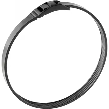 Stahovací páska Norma 08600620600, stahovací pásky, 7.602 mm, 600 mm, černá, s plochou geometrií hlavy, vysoká pevnost v tahu, 1 ks