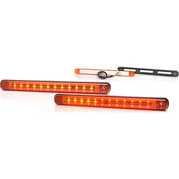 Zadní světlomet Svítilna kompletní LED zadní 12-24V 3-funkční SLIM WAS W232DD/1506DD