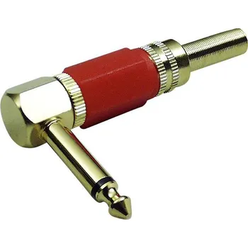 Elektrický konektor BKL Electronic 0102030 jack konektor 6.35 mm zástrčka, zahnutá Pólů: 2 mono zlatá, černá 1 ks