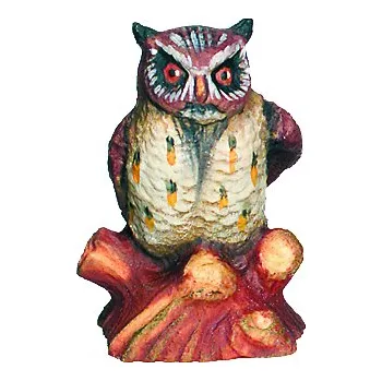 Vánoce Ornatis Sova Provedení: Přírodní bez malování, Velikost stojících figur dospělých postav: 8 cm Dřevěná vyřezávaná socha Sovy