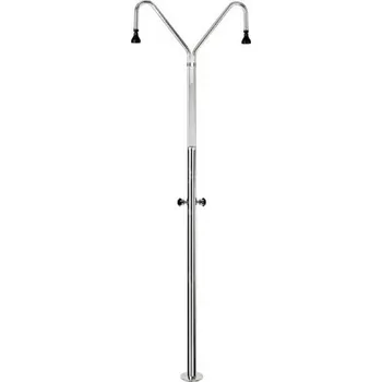 Zahradní sprcha Sprcha s 2 kropítky a 2 kohoutky AISI 304