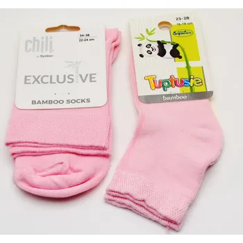 Bambusové ponožky EXCLUSIVE sv. růžová Velikost: 38-40