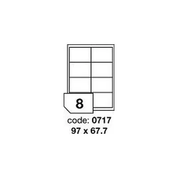 Kancelářské potřeby Bílé opacitní - krycí etikety Rayfilm R0103.0717D, 97x67,7 mm, 300 listů A4, 2400 etiket