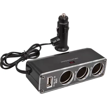 Nabíječka pro GPS Deminas Roztrojka do auta 12/24V s USB