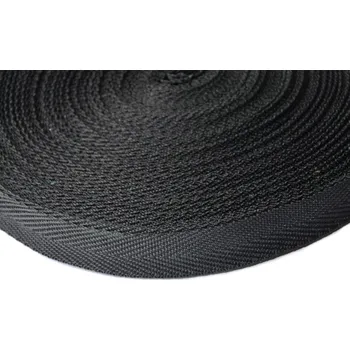 Keprovka hrubší vazby šíře 20 mm polypropylén, barva Černá