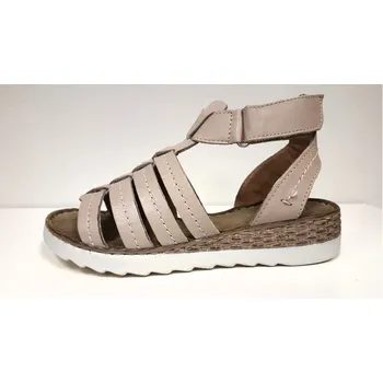 Dámská zdravotní obuv Sante zdravotní obuv Dámské kožené páskové sandály béžové zdravotní obuv na klínku SANTÉ VF/24 Tabulka dámských velikostí: 39