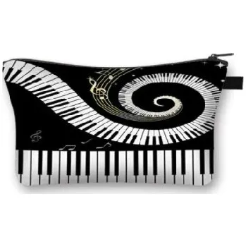 Kosmetická taška s potiskem letící klaviatury