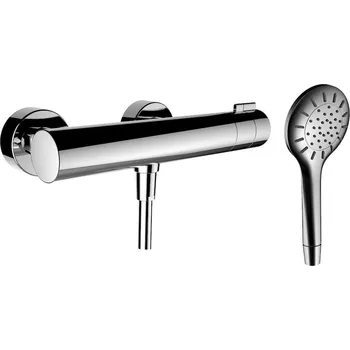 Vodovodní baterie Laufen Twinplus Baterie sprchová nástěnná termostatická nástěnná se sprchovou syntetickou hadicí a ruční sprchou, chrom HF905451100600