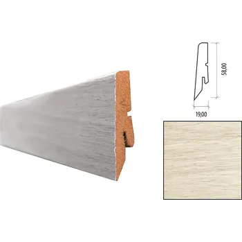 soklová lišta KPP Obvodová lišta Classen LC66, MDF s fólií 2,4 m