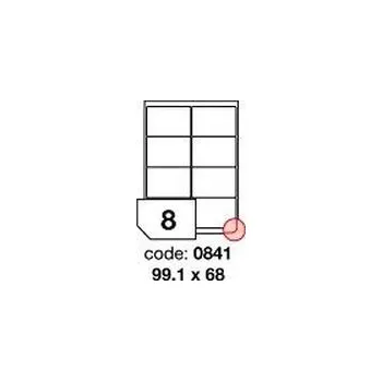 Kancelářské potřeby Bílé lesklé laser etikety Rayfilm R0119.0841F, 99x68 mm, 1.000 listů A4, 8000 etiket
