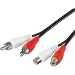 Kabel 2x CINCH - 2x CINCH M/F Délka: 2,5m