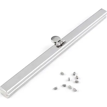 Rámeček na výrobu kabelky 19 cm vkládací, barva 1 nikl