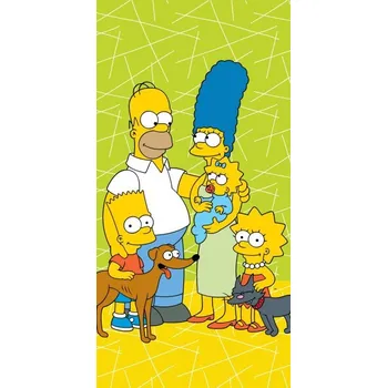 Jerry Fabrics Simpsons Family Green osuška 70 x 140 cm