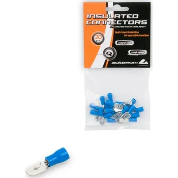 Elektrický konektor AUTOMAX Elektro konektor plochý izol. modrý MDD2-250 - 20 ks