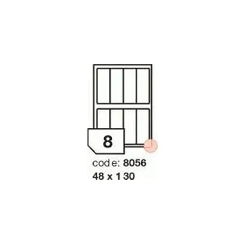 Samolepící etiketa Matné bílé polyesterové etikety Rayfilm R0502.8056A, 48x130 mm, 100 listů A4, 800 etiket