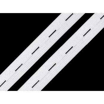 Pruženka dírková šíře 20 mm, barva 1 bílá