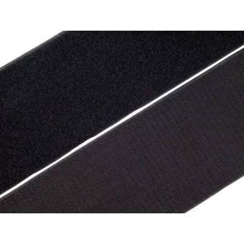 Suchý zip šíře 100mm černý komplet, barva Černá