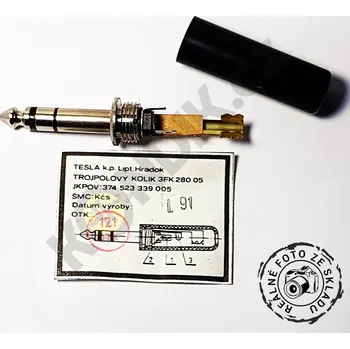 Elektrický konektor Konektor JACK 6,3mm vidlice stereo 3FK 280 05